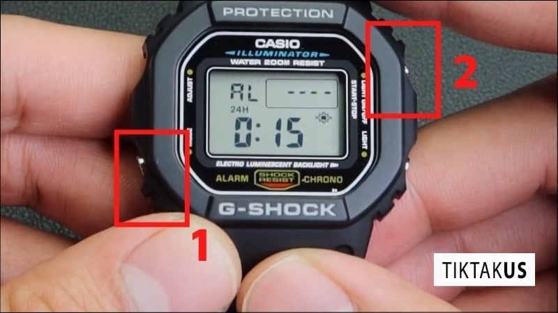 Các nút bấm cơ bản trên đồng hồ G-Shock