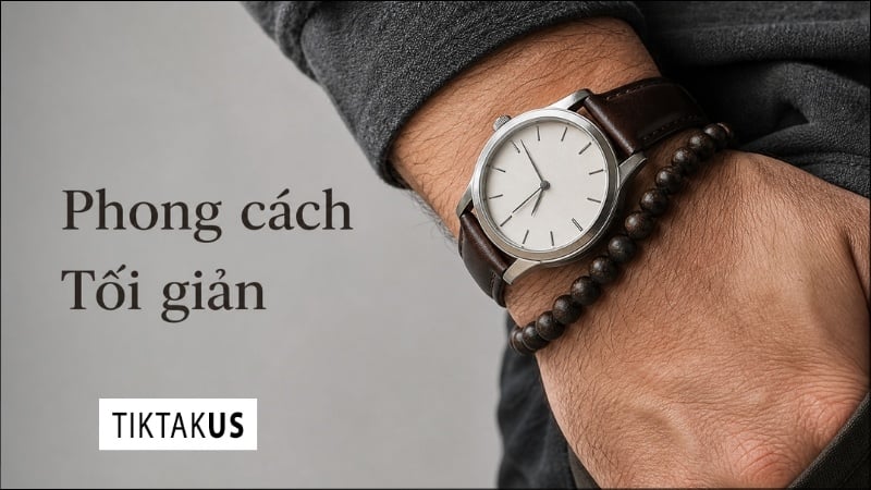 Cổ tay nam phong trần mix vòng trầm hương cùng đồng hồ nam tính