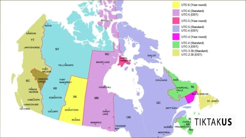 Chênh lệch 14 tiếng vào mùa hè