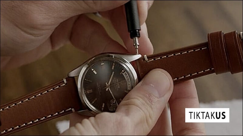 Cách mở chốt lò xo (Spring bar) cho dây da, vải, cao su