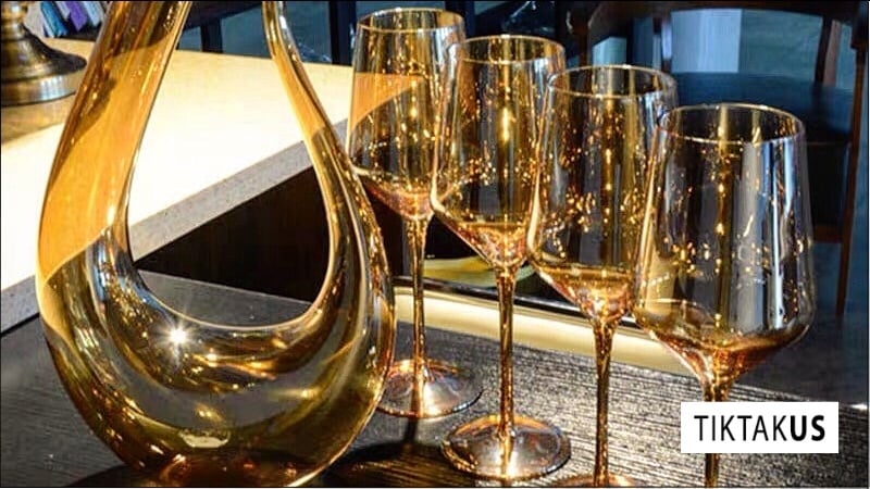 Bộ ly pha lê uống rượu vang tinh xảo