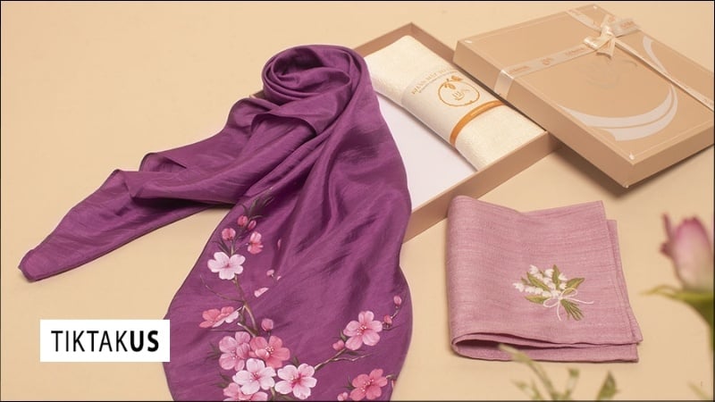 Khăn lụa tơ tằm thượng hạng