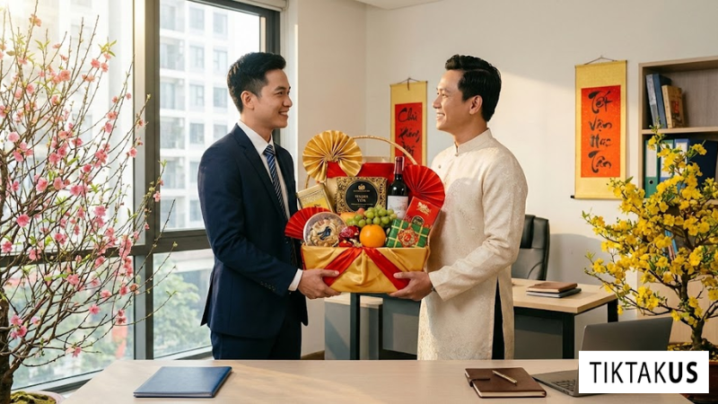 Tặng quà Tết là lời cảm ơn chân thành và cách thắt chặt mối quan hệ công sở