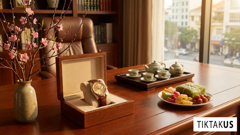 Đồng hồ đeo tay là món quà Tết lý tưởng cho sếp