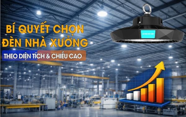 BÍ QUYẾT CHỌN ĐÈN NHÀ XƯỞNG THEO DIỆN TÍCH & CHIỀU CAO.