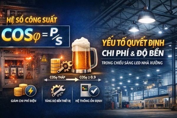 HỆ SỐ CÔNG SUẤT LÀ GÌ? CHỈ SỐ NÀY QUAN TRỌNG THẾ NÀO VỚI ĐÈN LED?