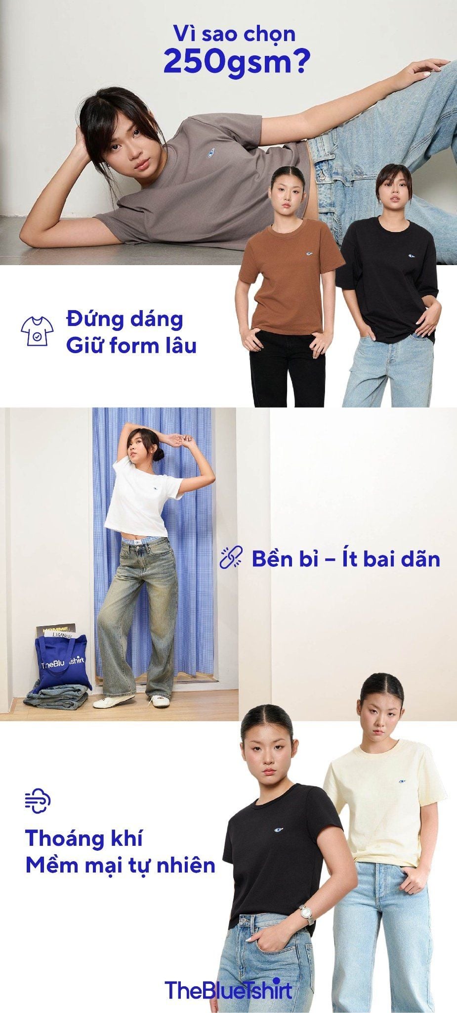 250gsm Collection – Áo thun dày dặn, bền vững và tinh tế