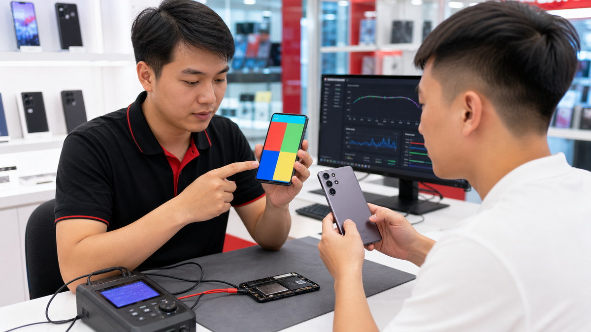 Mua Samsung cũ Hải Phòng: kiểm tra màn, pin và hiệu năng trước khi chốt