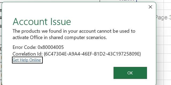 Fix Microsoft 365 Shared Computer Activation