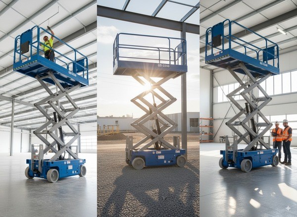 Lựa chọn xe nâng người cắt kéo 12m giúp tiết kiệm thời gian lẫn công sức