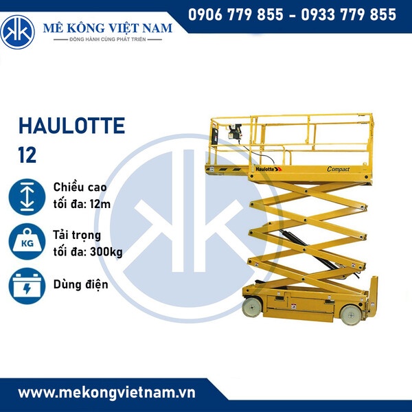 Dòng xe nâng người cắt kéo 12m Haulotte 12