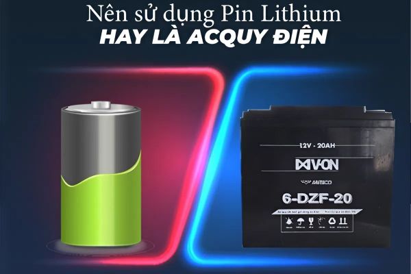 Việc sử dụng Pin Lithium và ắc quy axit-chì phụ thuộc vào nhiều yếu tố khác nhau