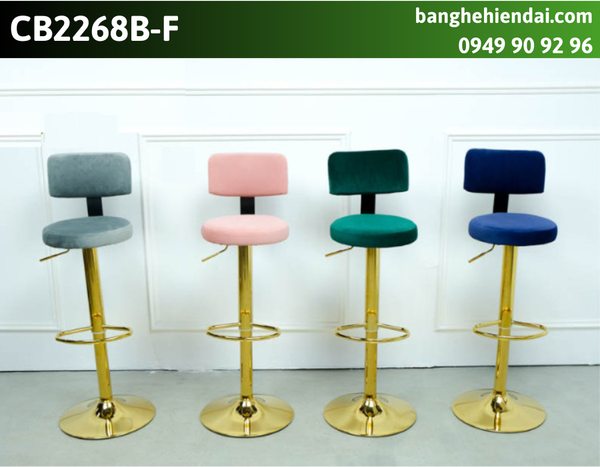 Ghế đảo bếp chân tăng giảm có lưng tựa CB2268B-F