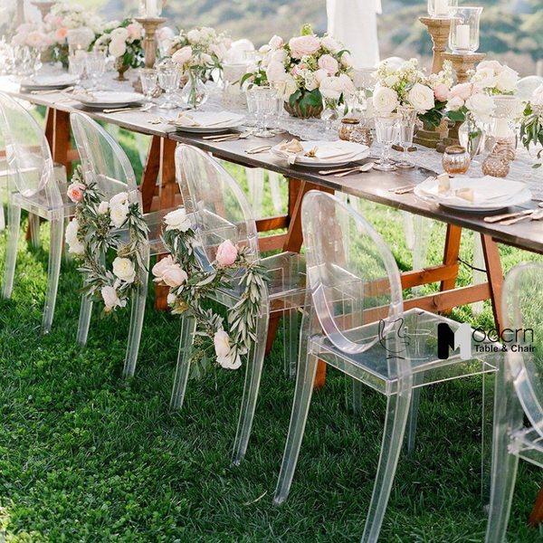 Ghế nhà hàng tiệc cưới&nbsp;nhựa đúc&nbsp;GHOST