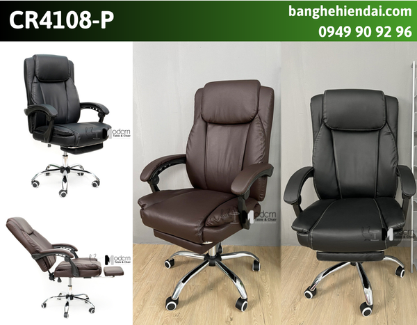 Ghế trưởng phòng lưng cao nệm dày CR4108-P