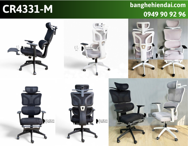 Ghế công thái học lưng cao có tựa đầu CR4331-M