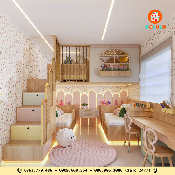 🧸 Giường tầng trẻ em – vừa ngủ vừa chơi an toàn & sáng tạo