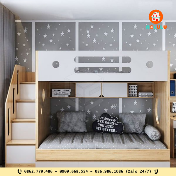 1. Giường tầng kết hợp tủ quần áo đa năng – GT-K90