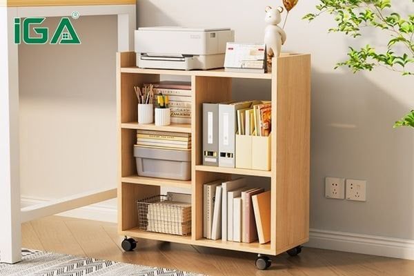 Kệ sách có bánh xe thuận tiện di chuyển