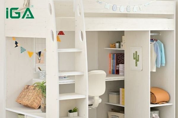 Giường tầng kết hợp góc học tập