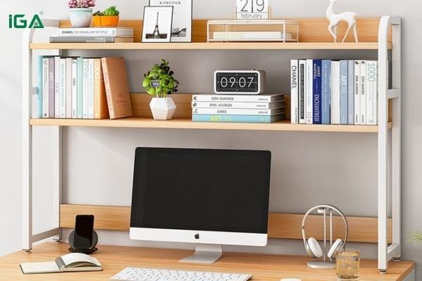 cách bố trí kệ sách trong phòng ngủ