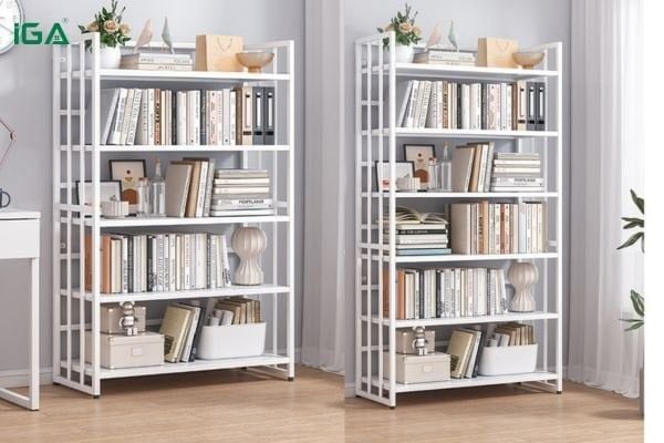 cách bố trí kệ sách trong phòng ngủ