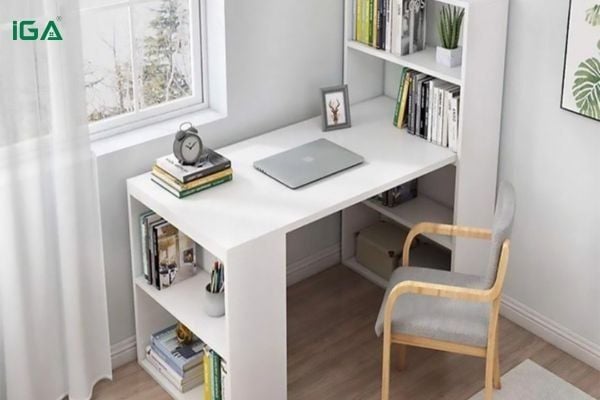 cách bố trí kệ sách trong phòng ngủ