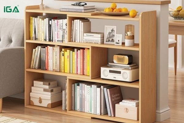 cách bố trí kệ sách trong phòng ngủ