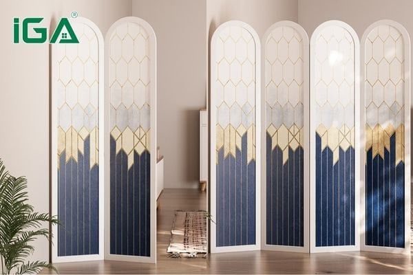 Kích thước bình phong phải phù hợp với diện tích phòng