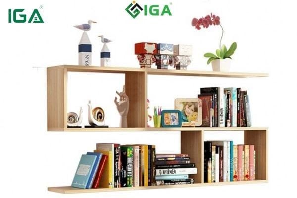 kích thước kệ sách treo tường