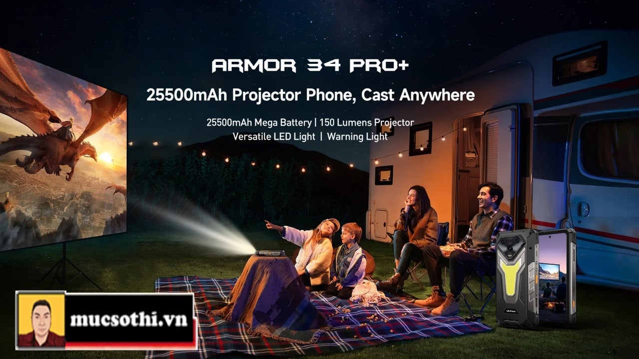 Mục sở thị smartphone projector Armor 34Pro Plus phiên bản nâng cấp của Armor 34Pro vừa được Ulefone trình làng - mucsothi.com.vn