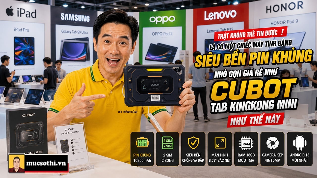 Cubot TAB KingKong MiNi - Chiếc máy tính bảng siêu bền pin khủng nhỏ gọn 8 inch đầu tiên trên thế giới - mucsothi.com.vn