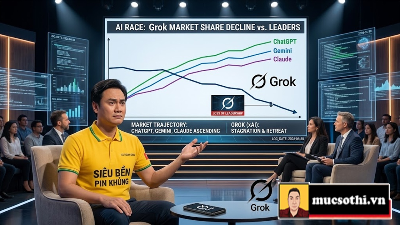 Grok chính thức rớt đài trong cuộc đua về AI vì lý do mà ít ai ngờ đến - mucsothi.com.vn