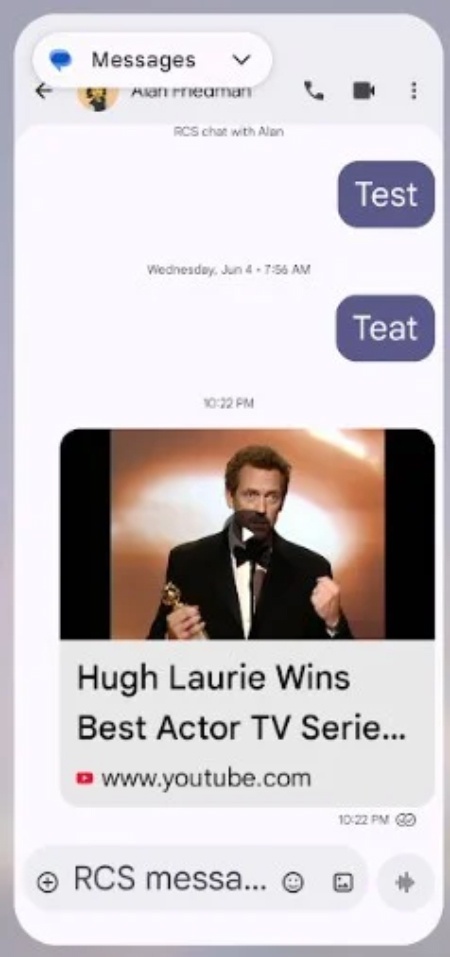 Mục sở thị Google chính thức cải thiện hiển thị bỏ link khi chia sẻ Youtube trên ứng dụng nhắn tin - mucsothi.com.vn