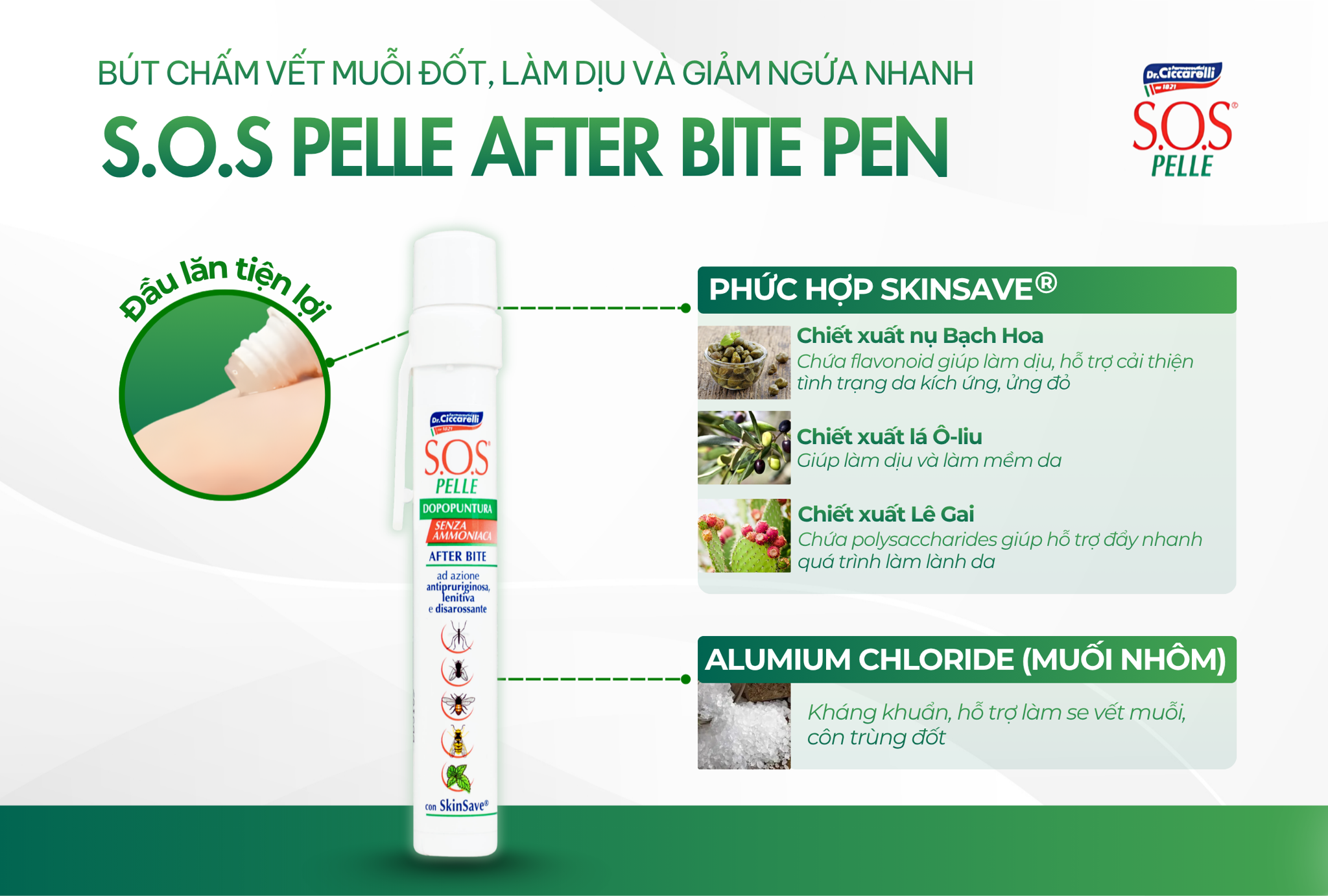 Bút Chấm Muỗi S.O.S PELLE AFTER BITE PEN
