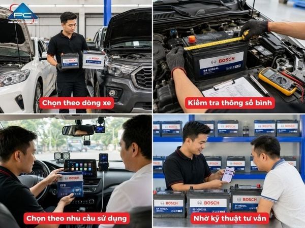 Hướng dẫn chọn ắc quy Bosch phù hợp cho từng dòng xe