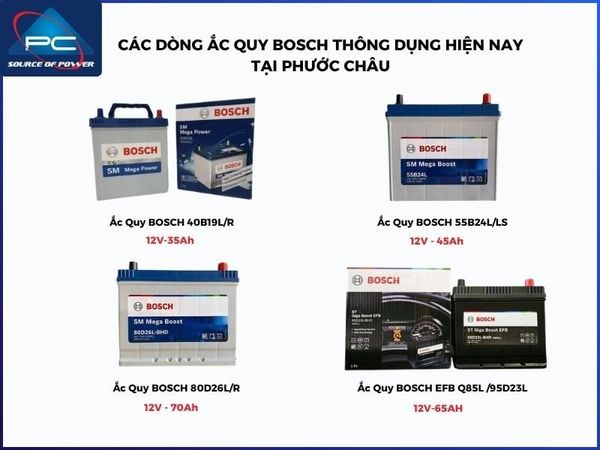 Các dòng ắc quy Bosch thông dụng hiện nay tại Phước Châu