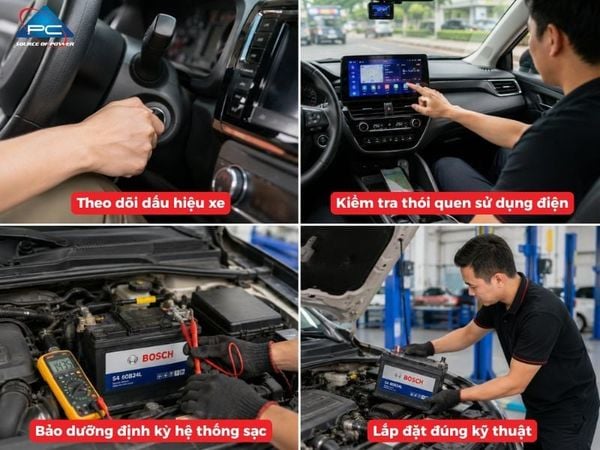 Lưu ý khi sử dụng để ắc quy Bosch bền và ổn định hơn