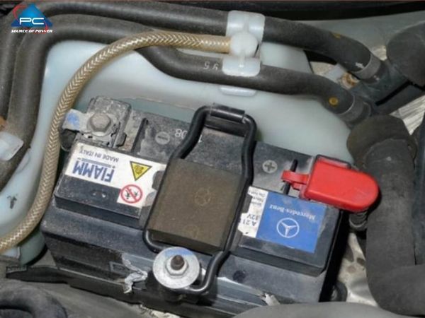 cách thay bình ắc quy xe Mercedes C250​