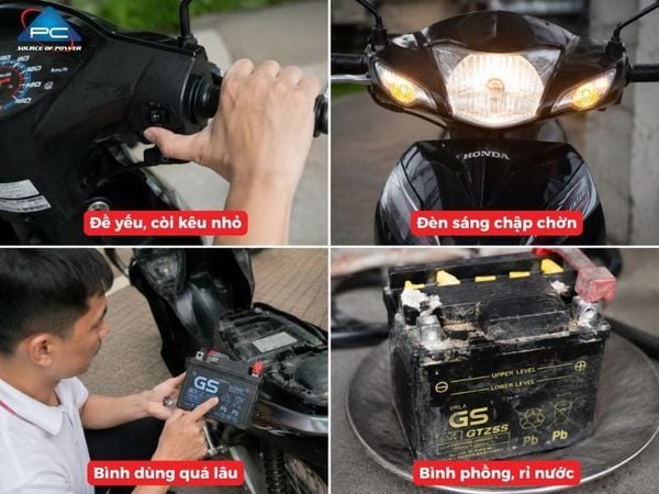 Dấu hiệu ắc quy xe Wave yếu và cần thay mới