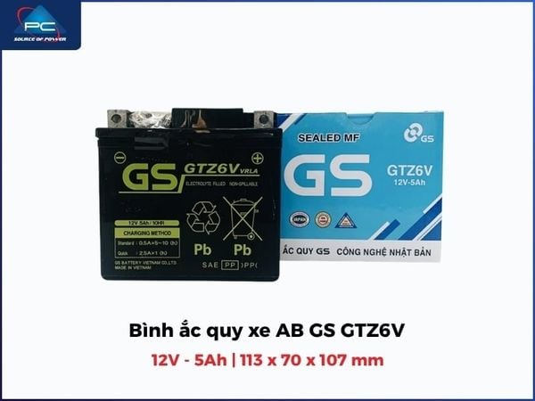 bình ắc quy xe Airblade GS GTZ6V