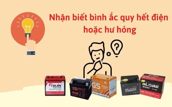 Dấu hiệu nhận biết bình ắc quy xe máy hết điện