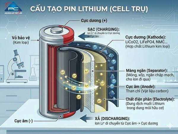 cấu tạo pin Lithium