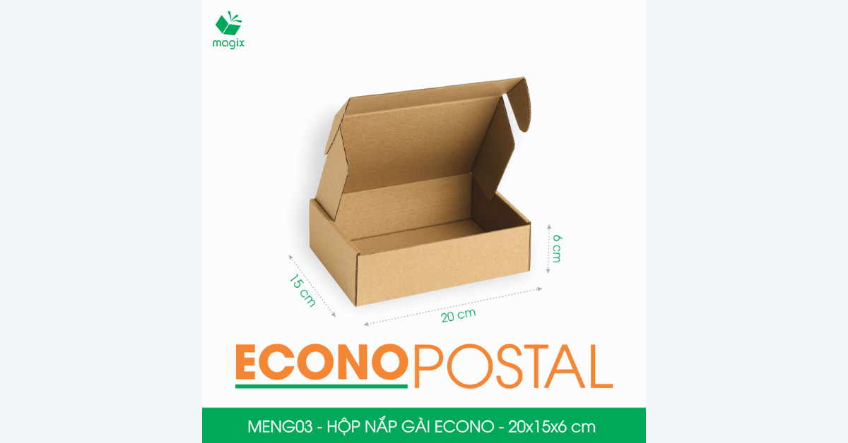 Hộp nắp gài hông ECONO MENG01 (12x8x4 cm)