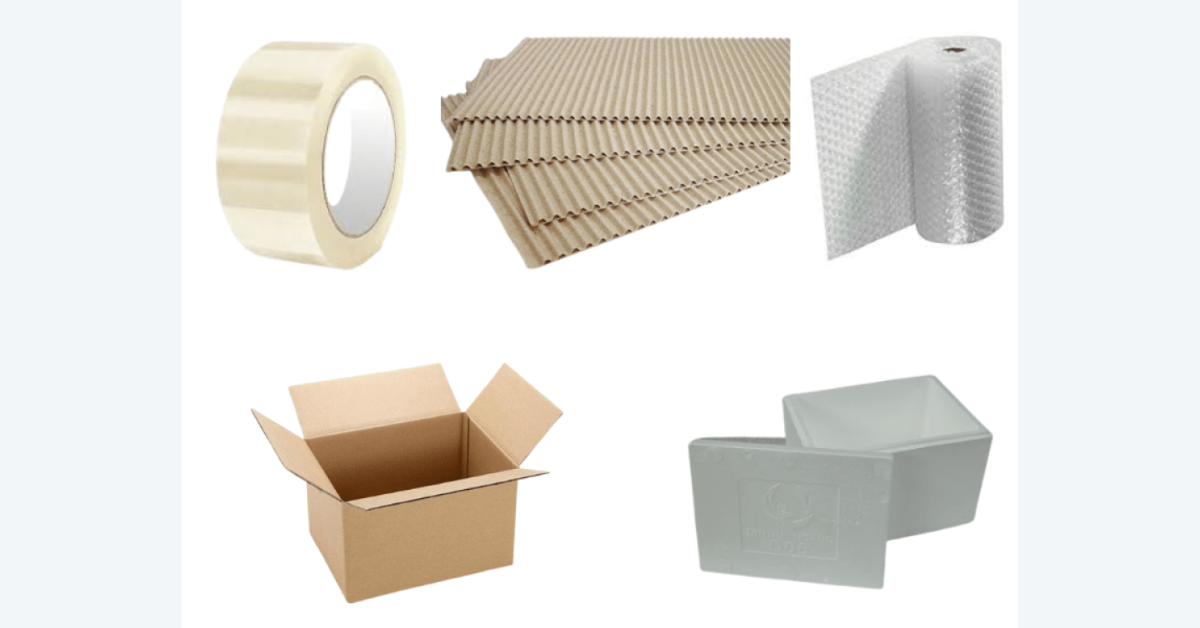 Bước 1: Chuẩn bị vật liệu đóng gói cần thiết