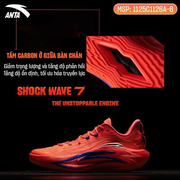 đế ngoài giày bóng rổ anta shockwave 7