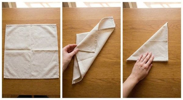 cách gấp khăn ăn hình thuyền buồm