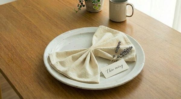 cách gấp khăn ăn hình con bướm