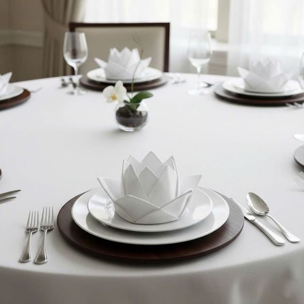 cách gấp khăn ăn hình hoa sen