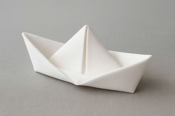 gấp khăn ăn hình mũ ca nô